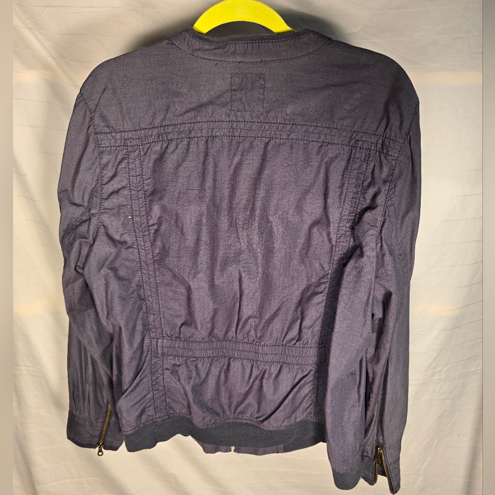 Dusty Blue Bomber Jacket - Picture 5 of 11